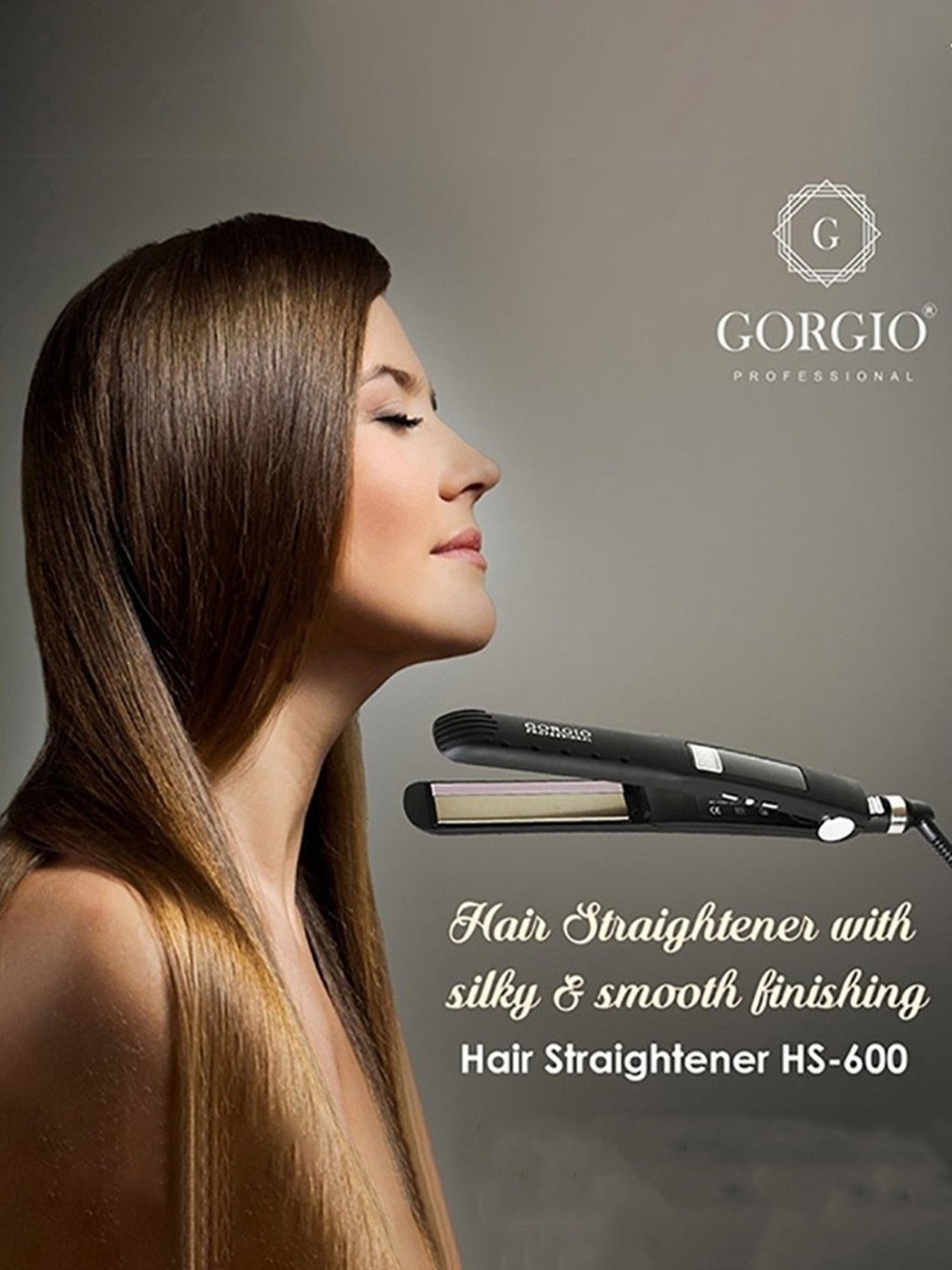 Gorgio Professional HS600 Hair Straightener (Black)