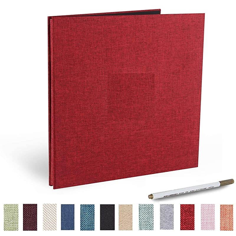 Photo Album Self Adhesive 4x6 5x7 3x5 8.5x11 Scrapbook Magnetic Album DIY Scrap Book Length 11 x Width 10.8 (Inches) with A Metallic Pen