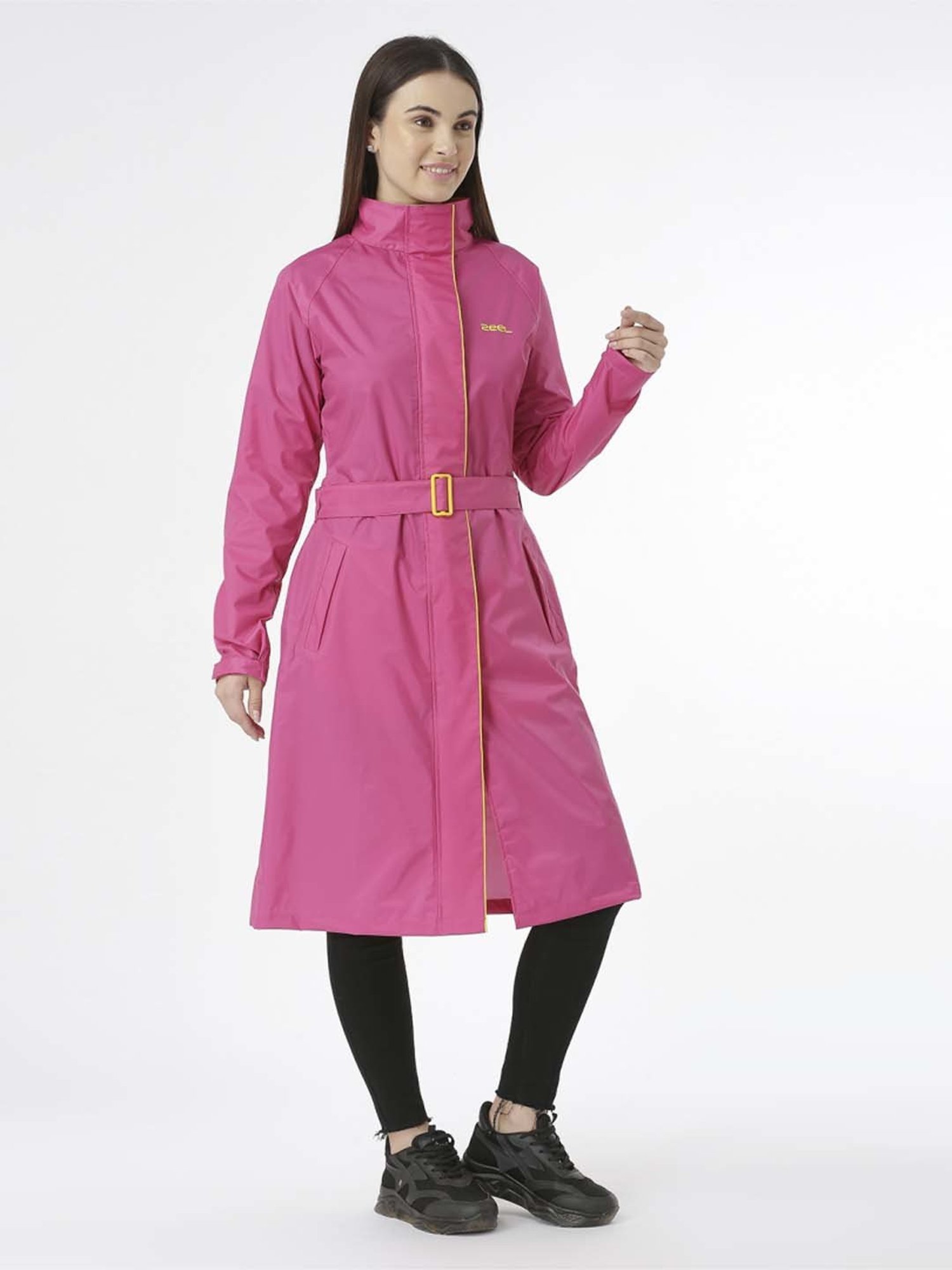 Zeel Pink Regular Fit Rain Jacket