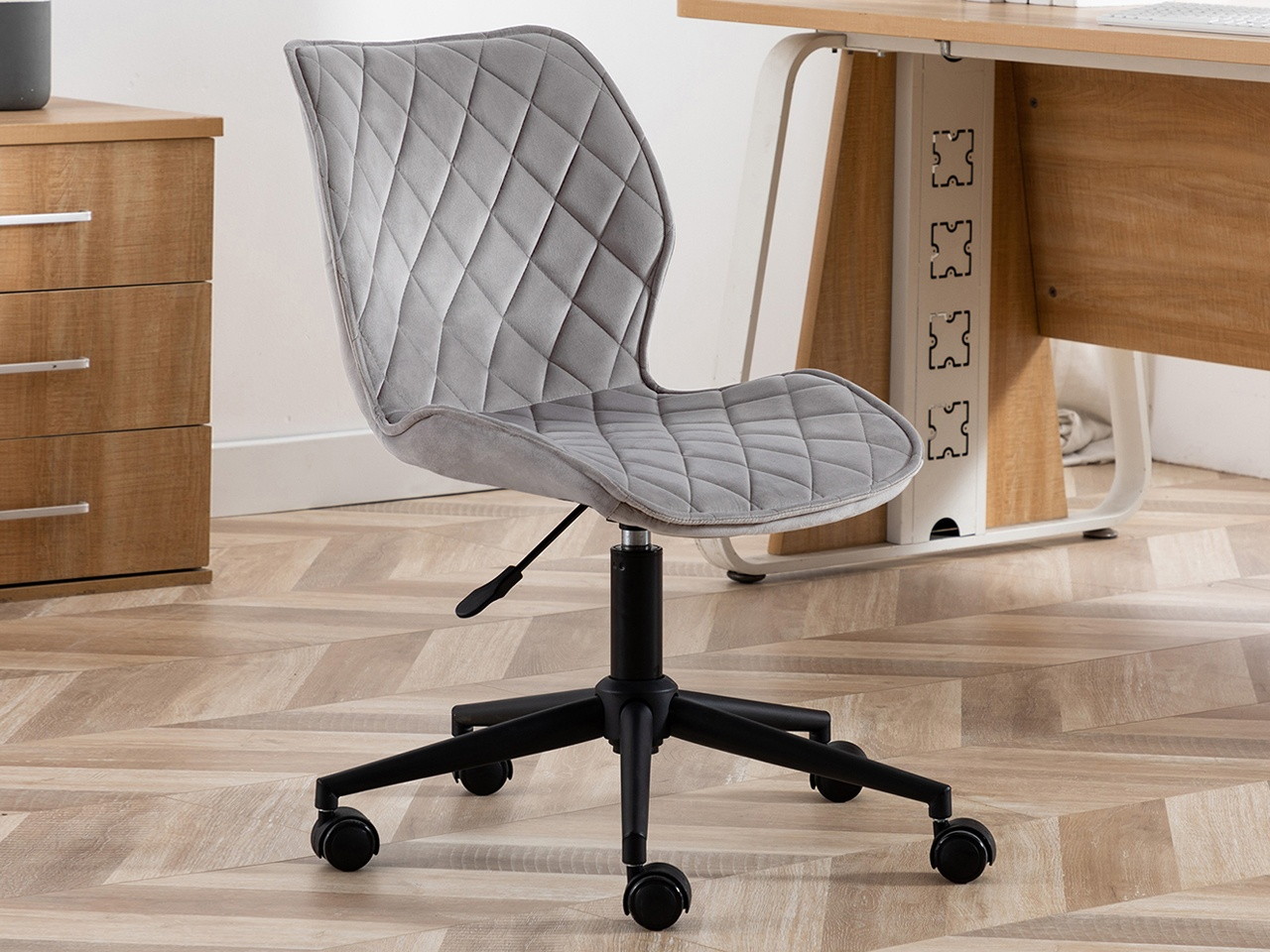 Swivel Height Adjustable Task Chair Armless Office Chair