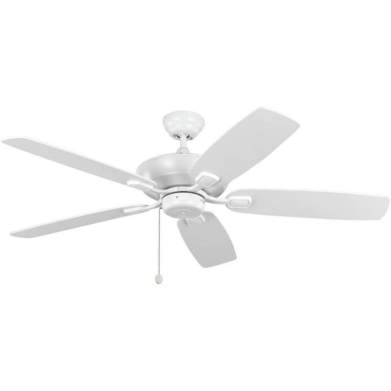 Monte Carlo 52" Colony Max Plus Matte White Damp Rated Ceiling Fan