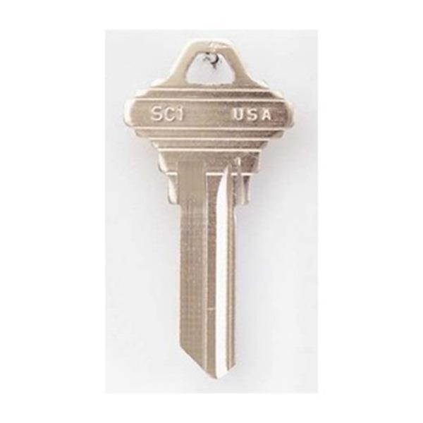 Key Blank, Brass, Type 1145, 5 Pin, PK 50