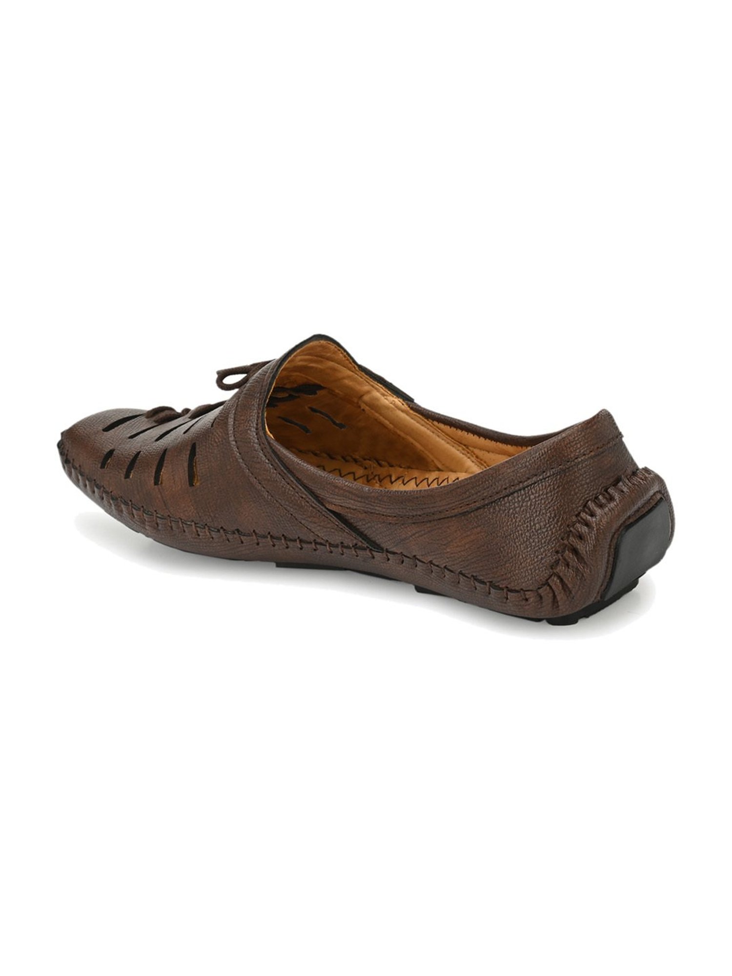 Fausto Men's Brown Ethnic Juttis