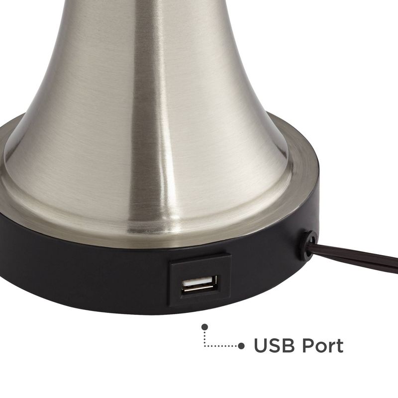 360 Lighting Seymore Touch USB LED Blue Softback Table Lamps Set of 2