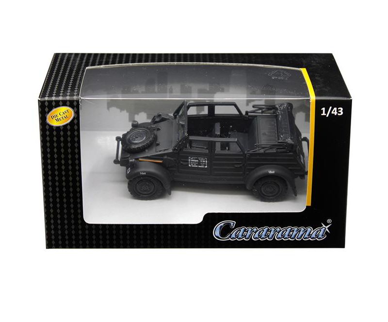 Volkswagen Kubelwagen Convertible K Type 82 Black 1/43 Diecast Model Car by Cararama