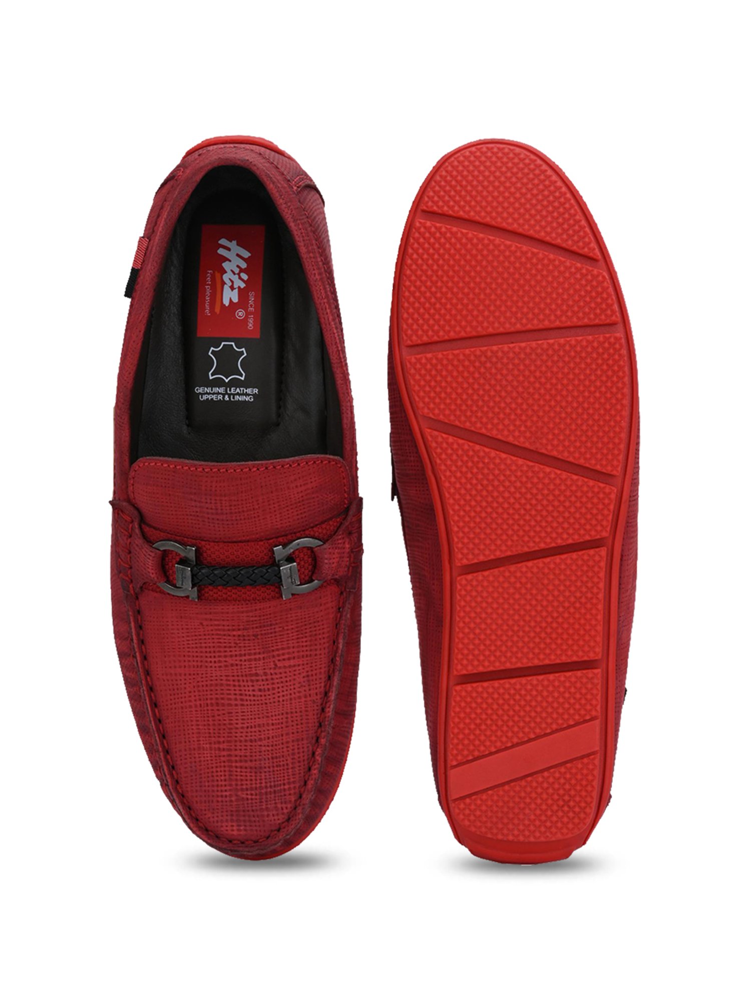 Hitz Men's Red Casual Loafers