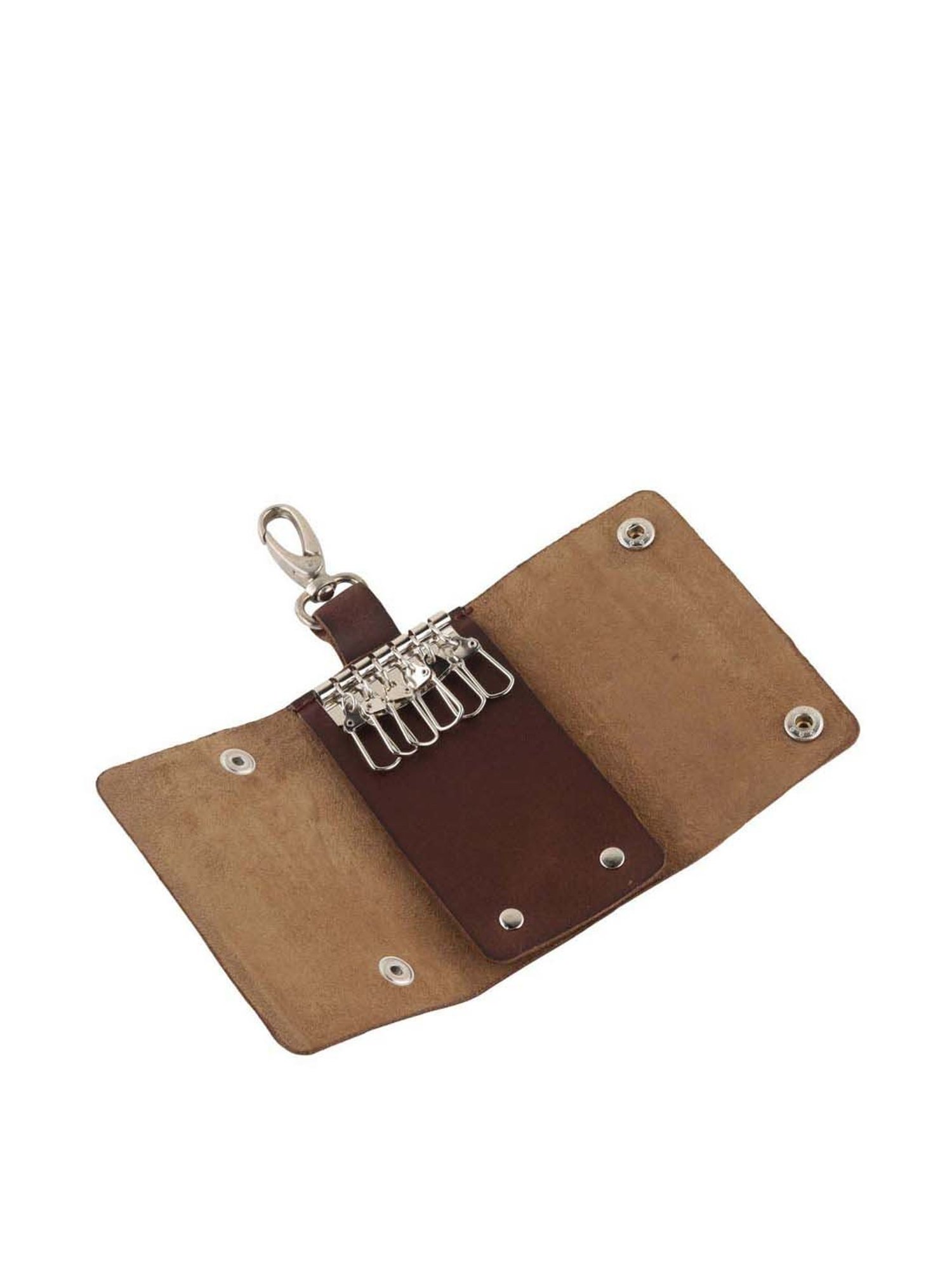 SASSORA Sliver Leather Keychain Key Ring Holders Anniversary Gift, Birthday Gift - Pack of 2