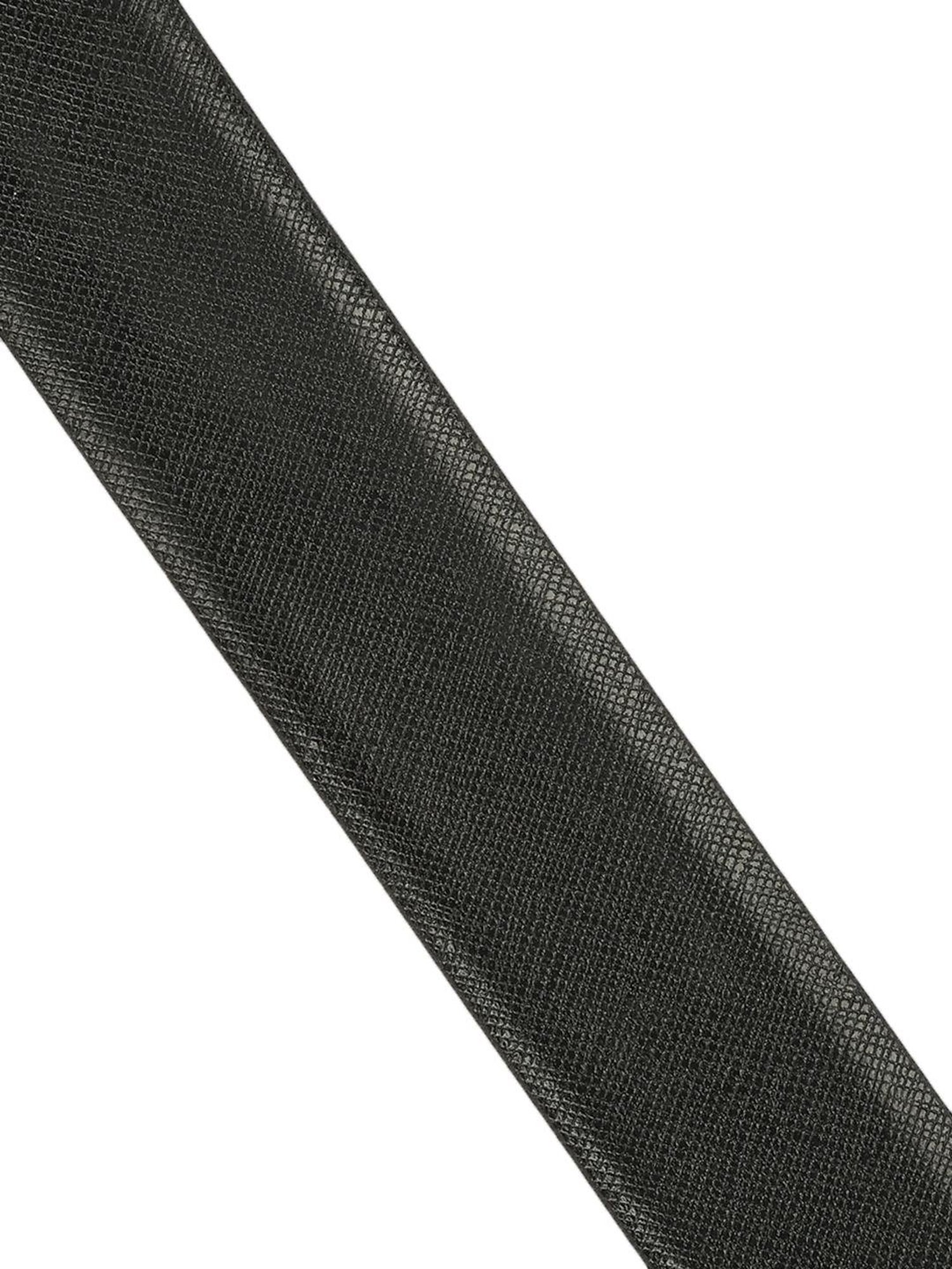 Crusset Black Leather Formal Belt for Men