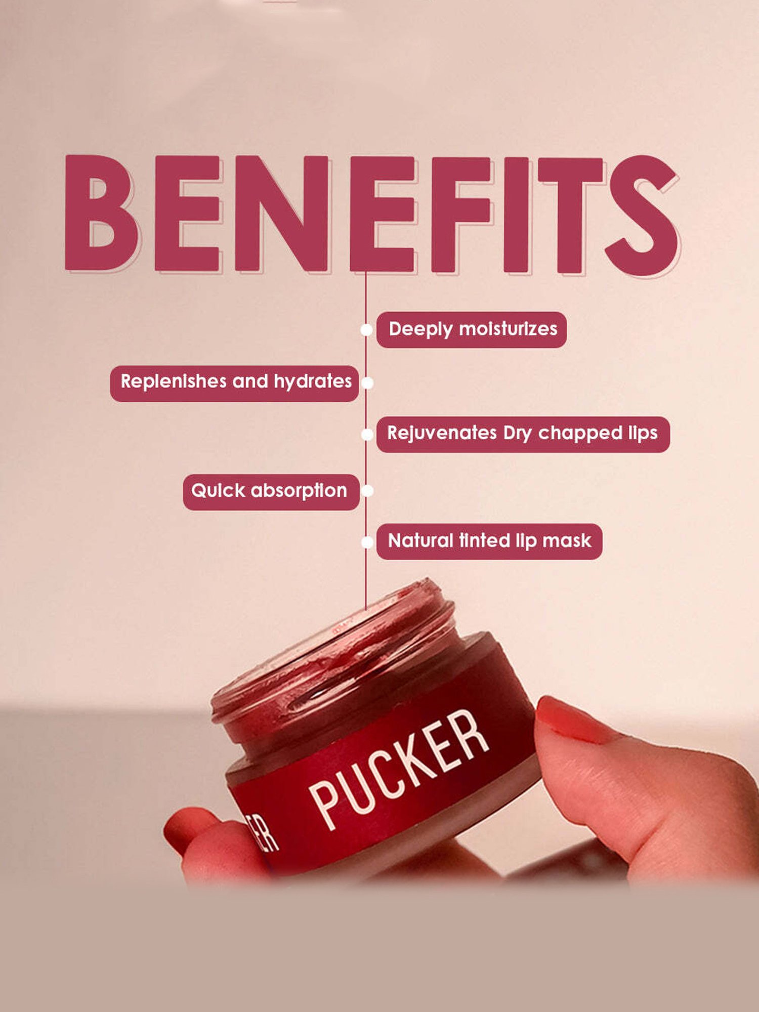 ENN Pucker Lip Balm Mini & Rose Ultra Light Hydrating Creme Combo Kit