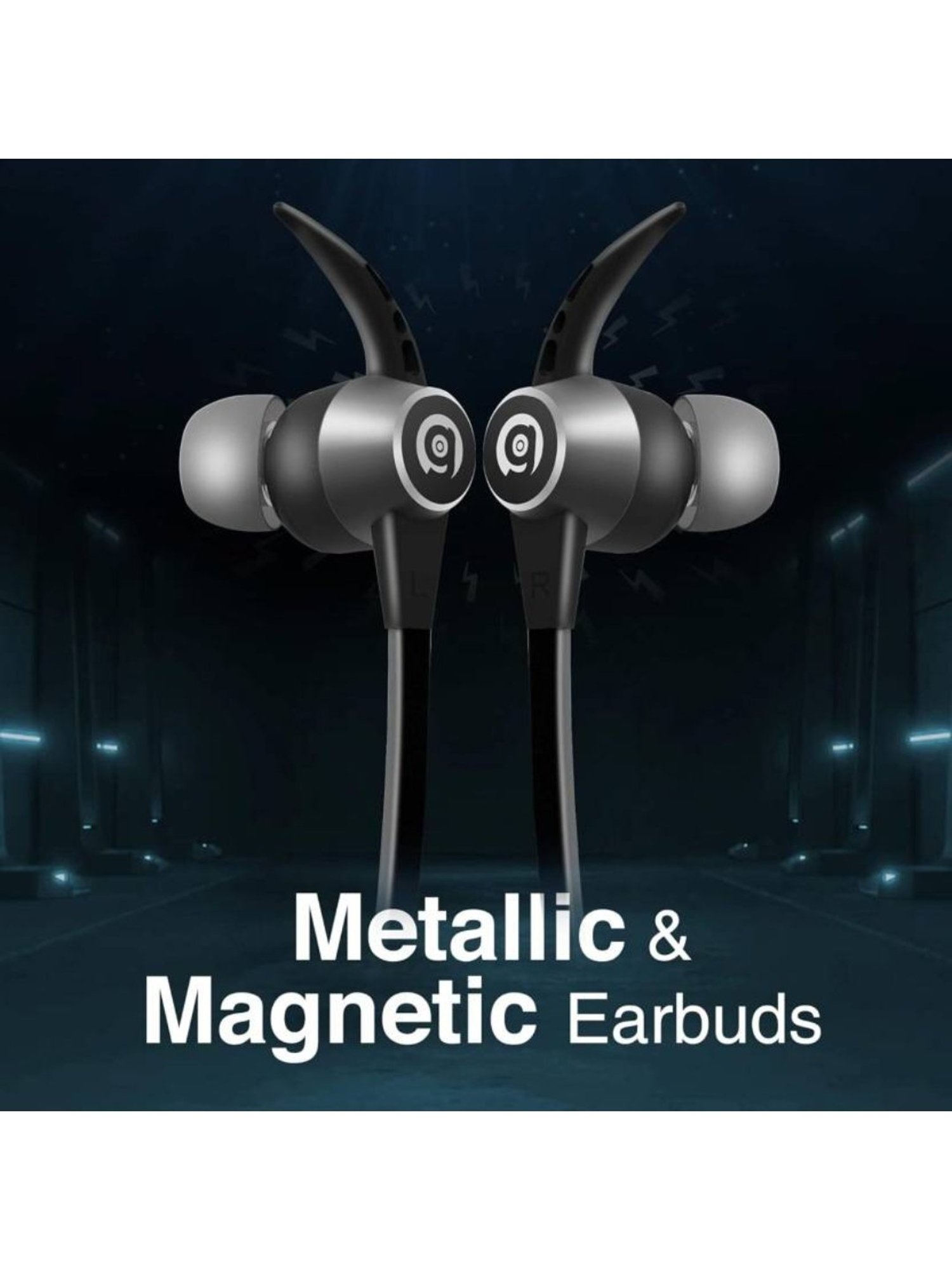 Gionee Gn EBT15W 115 In Ear Bluetooth Neckband with Mic (Grey Black, In The Ear)