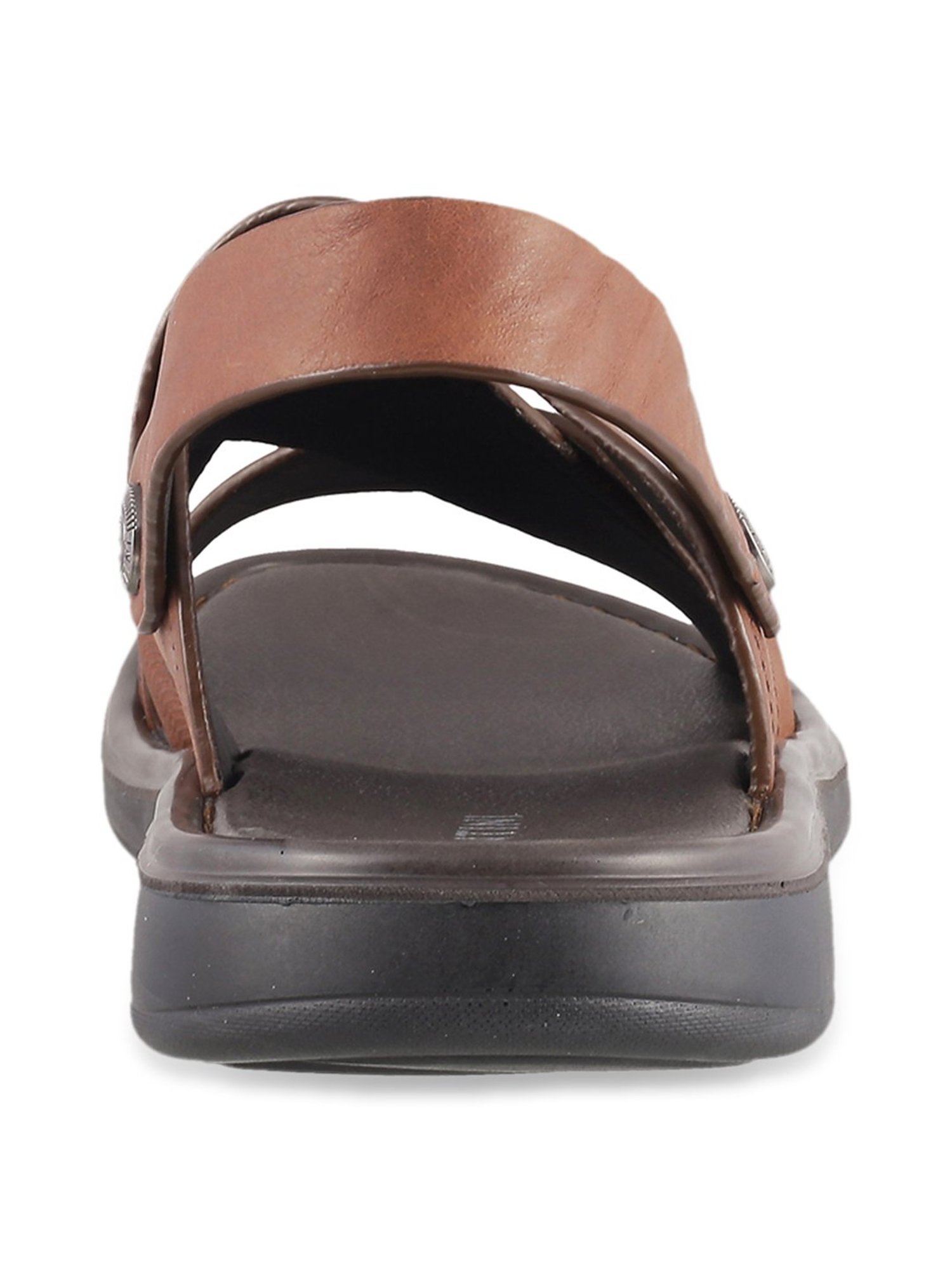 J. Fontini by Mochi Men's Brown Back Strap Sandals