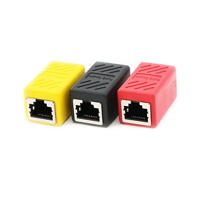 RJ45 Coupler inLine Coupler Cat6 Cat5e Cat5 Ethernet Cable Extender Adapter Female to Female 5 Pack
