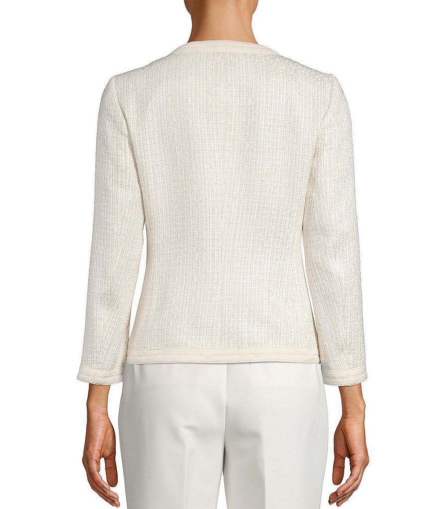 Kasper Glen Plaid Notch Lapel Two Button Front Pocket Jacket