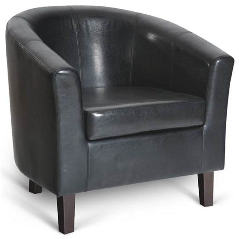 Barrel Back Arm Chair in Black - Hodedah