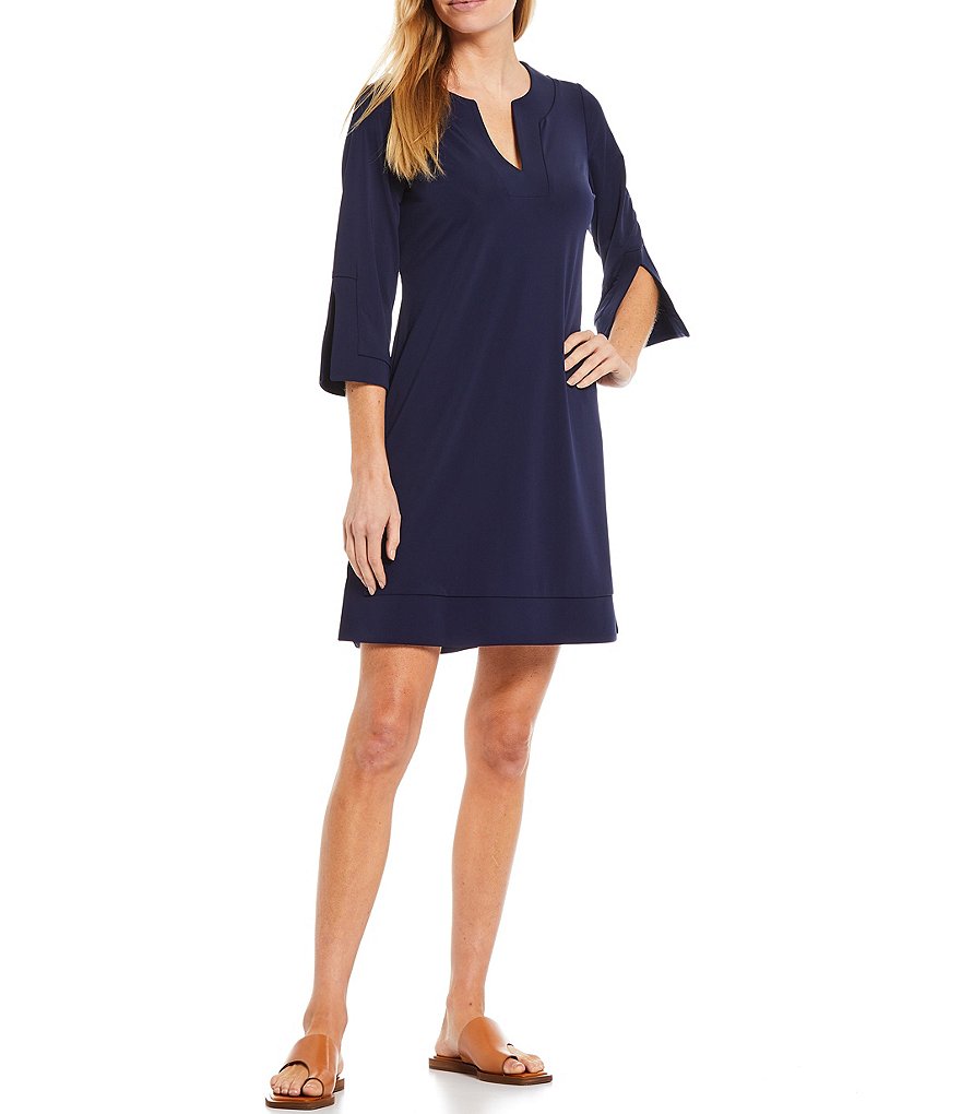 Jude Connally Megan Short Sleeve Split Round Neck Dress