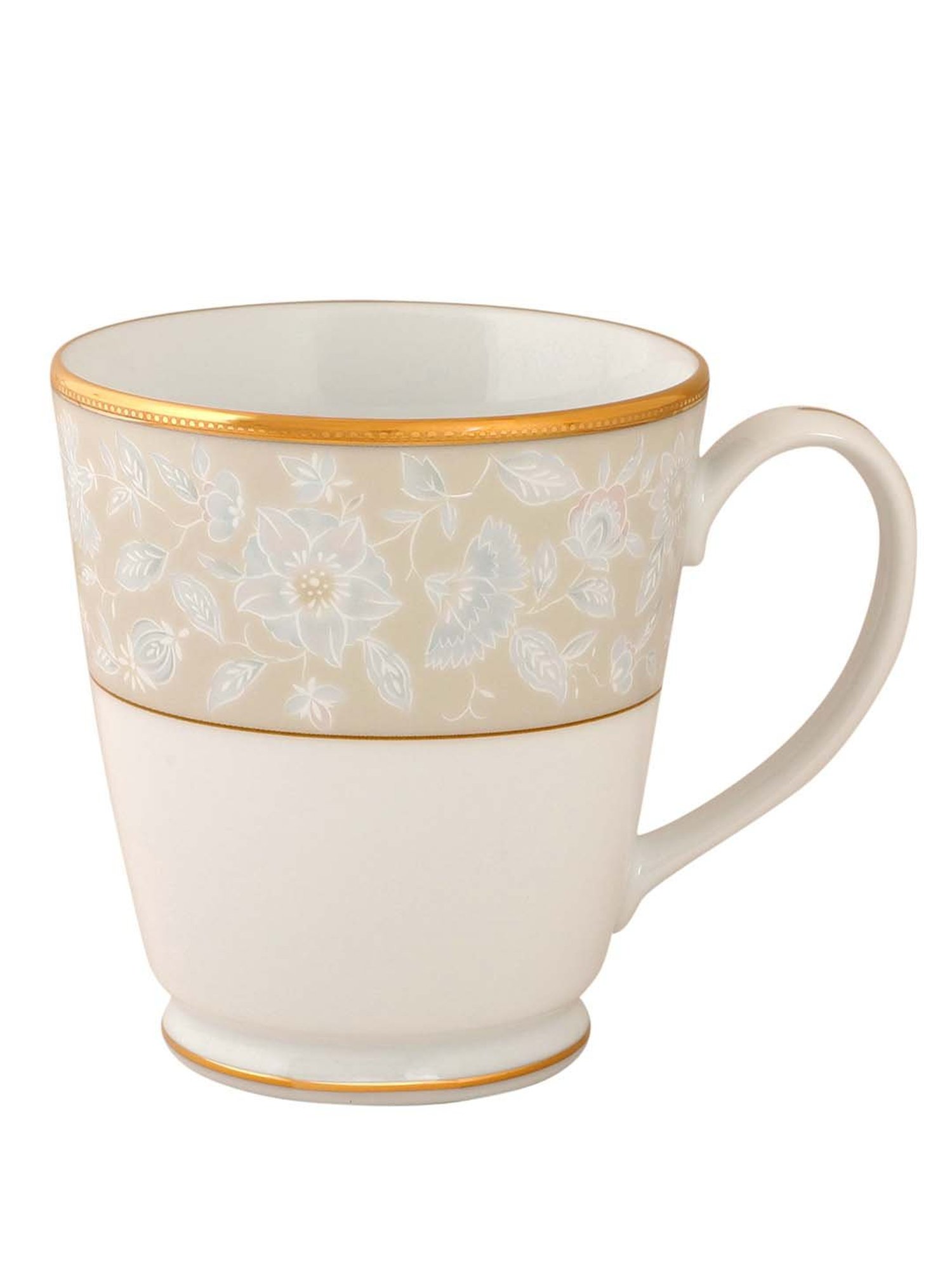 NORITAKE Hearth Off-White & Beige Porcelain Valley Milk Mug (0.37 L) - Set of 1