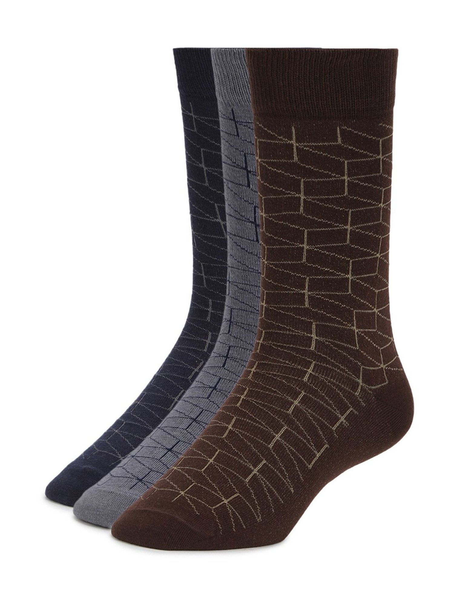 Sokker Multicolor Cotton Striped Socks - Set of 3