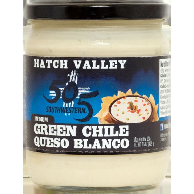 505 Southwestern Hatch Valley Medium Green Chile Queso Blanco - 15oz