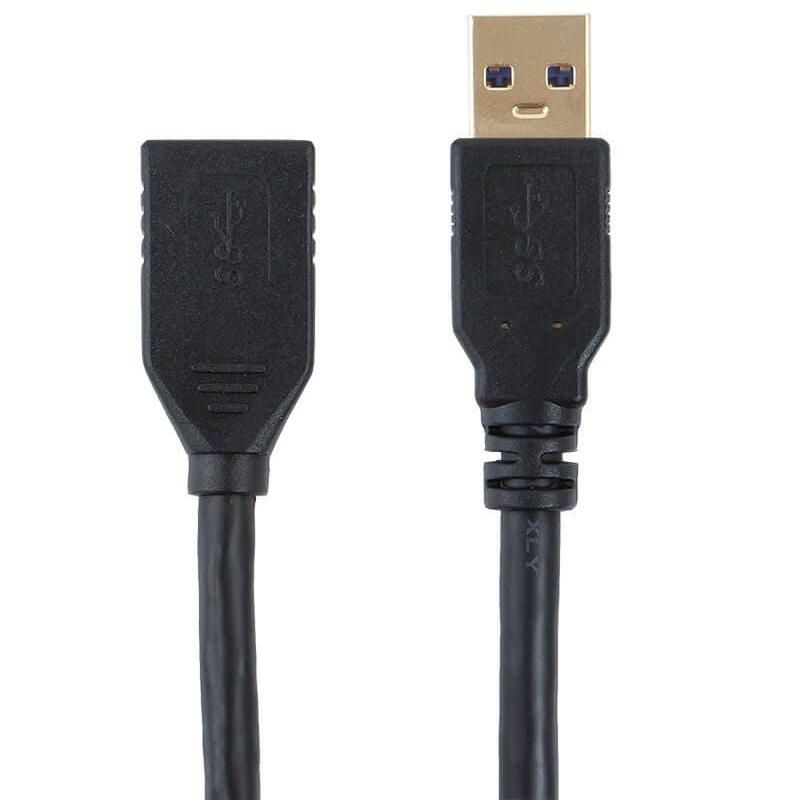 Monoprice USB 3.0 Type-A Male to Type-A Female Extension Cable - 6 Feet - Black | Use with PlayStation, Xbox, Oculus VR, USB Flash Drive, Card Reader,