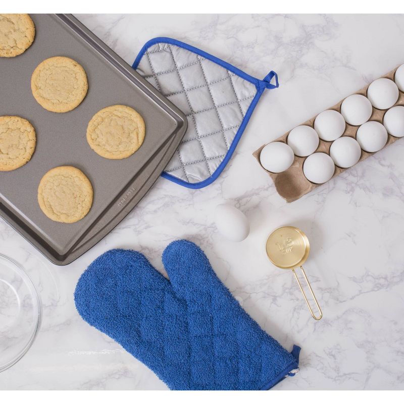 2pk Blue Ovenmitt (7"x13") - Design Imports