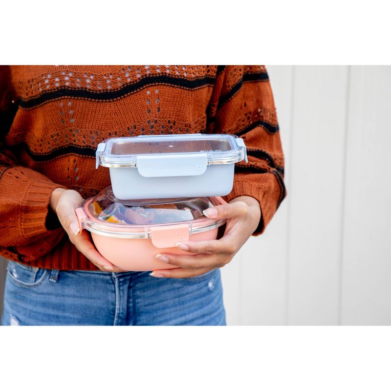 Ello 4 Cup Stainless Steel Food Storage Container - Light Blue