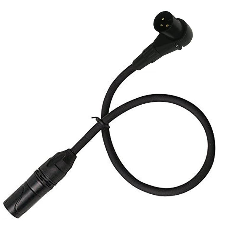 15 Feet Right Angle XLR Male to Female 3 Pin Mic Cord for Powered Speakers Audio Interface Professional Pro Audio Performance Camcorders DSLR Video Cameras and Recording Devices Black