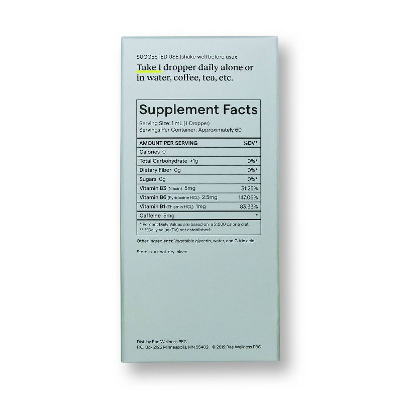 Rae Energy Dietary Supplement Ingestible Drops - Unflavored - 1.9 fl oz