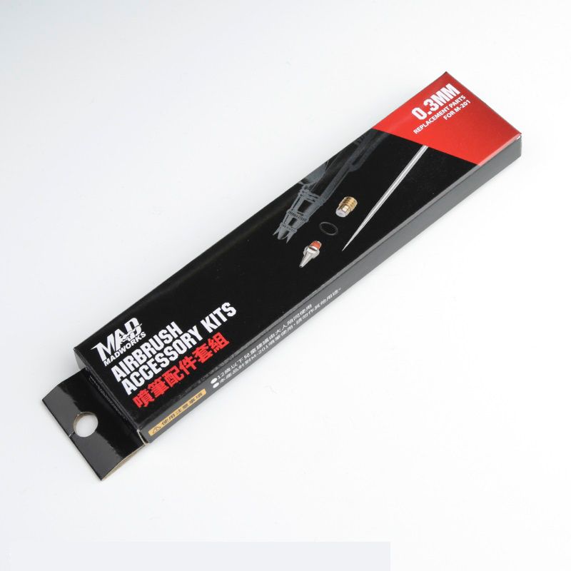 Madworks MK-201 Hobby Airbrush Accessory Kit 0.3mm Needle Replacement For M-201