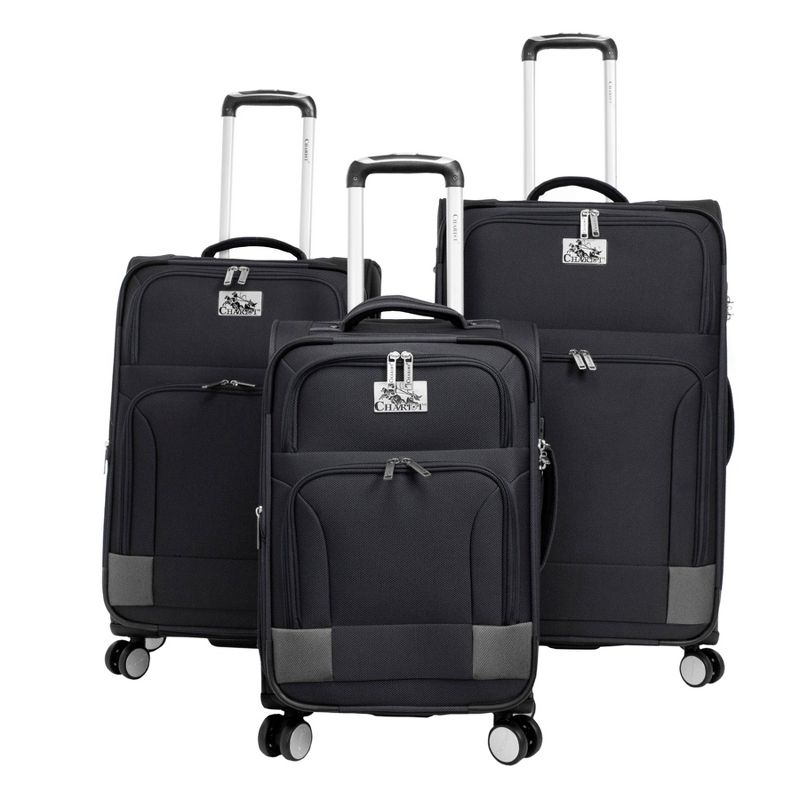 Chariot Travelware Naples 3pc Luggage Set - Black