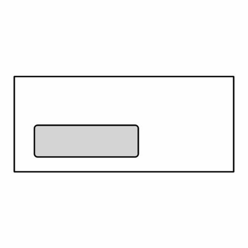 #10 Digi-Clear Window Envelopes, 4-1/8" x 9-1/2", 24#, H-Style Window, White, Laser Compatible, Peel & Seal (Box of 500)