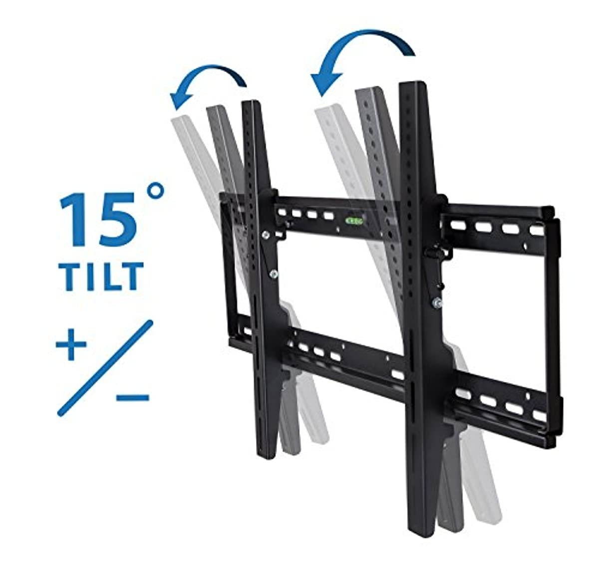 MOUNT-IT! Low Profile TV Wall Mount [50" to 100" Displays] [165 lbs Capacity] Mounting Bracket for Large Flat Screen, LCD, LED, OLED and Plasma TVs, VESA Compatible up to 800x400 (Black)