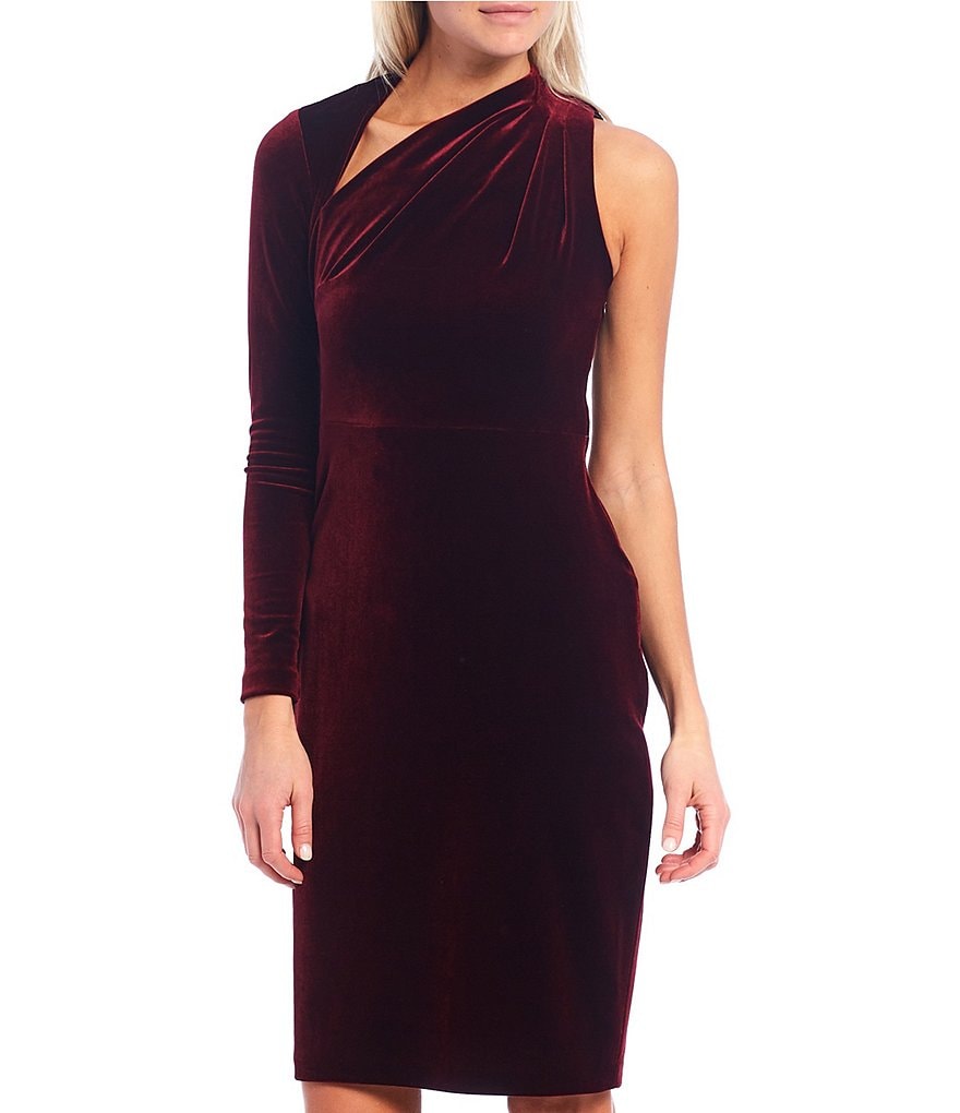 Eva Varro Floral Placement Print Knit Jersey Reversible to Solid Black Sheath Dress