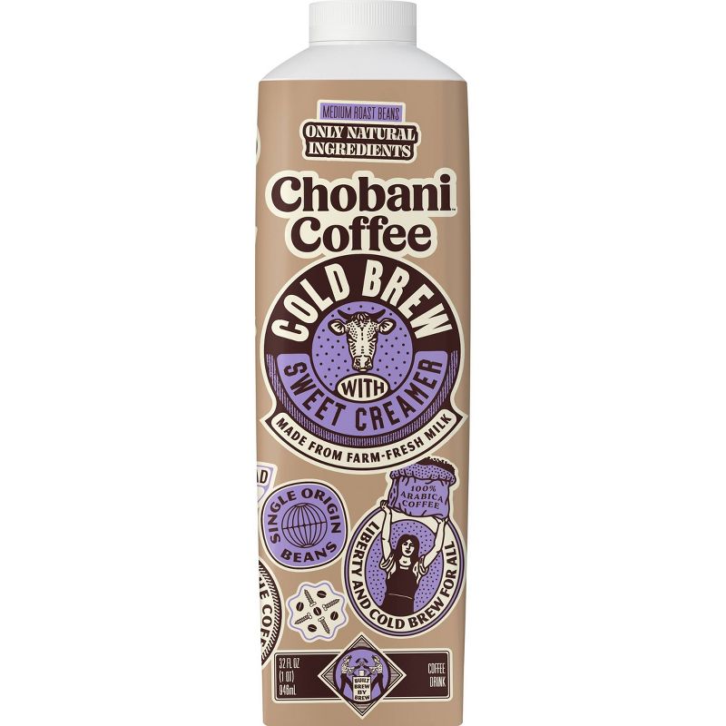 Chobani Coffee Cold Brew with Sweet Creamer - 32 fl oz