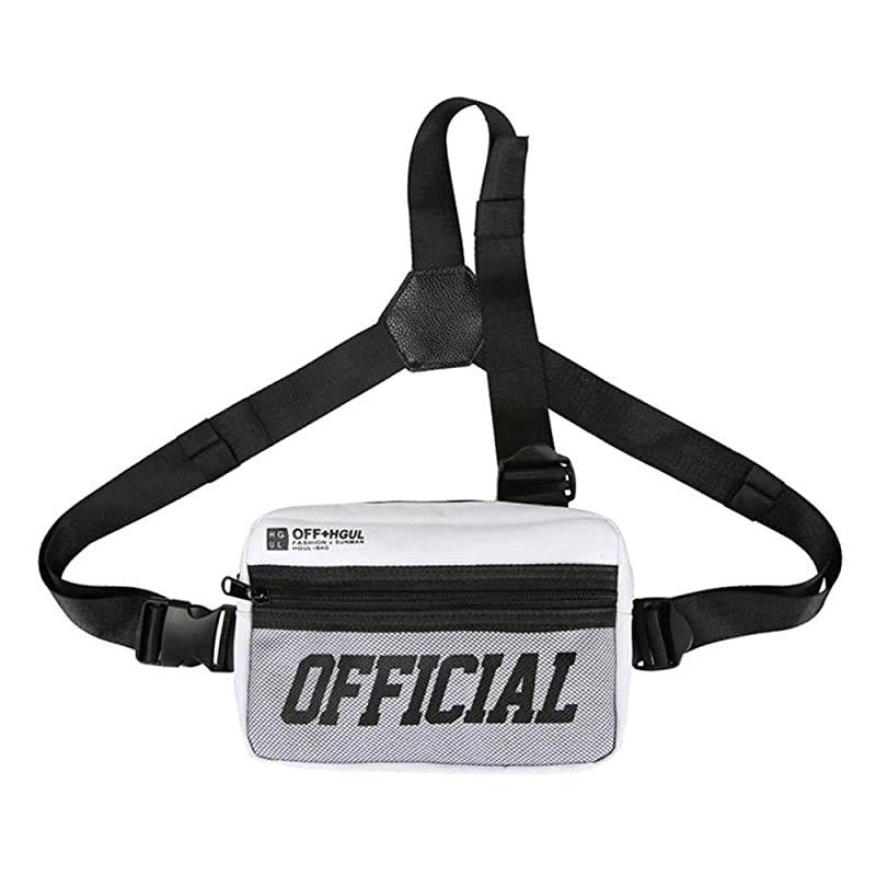 Chest Rig Bag Tactical Rigs Bags Fashion Fanny Pack Molle Utility Vest Harness Holster for Men Women White