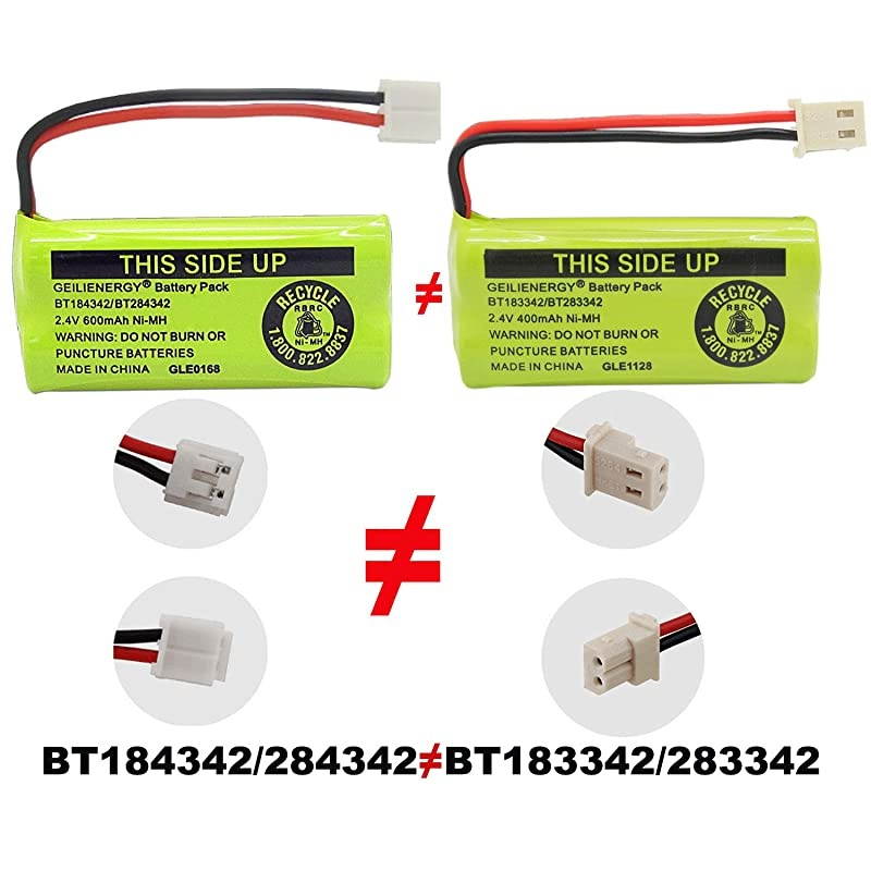 2.4V Rechargeable Batteries Compatible with AT&T/Lucent BT18433 BT184342 BT-18433 BT-184342 BT-28433 BT-284342 BT-1011 BT-6010 BT-8000 BT-8001 BT-8300 Empire CPH-515D CPH515D(Pack of 4)