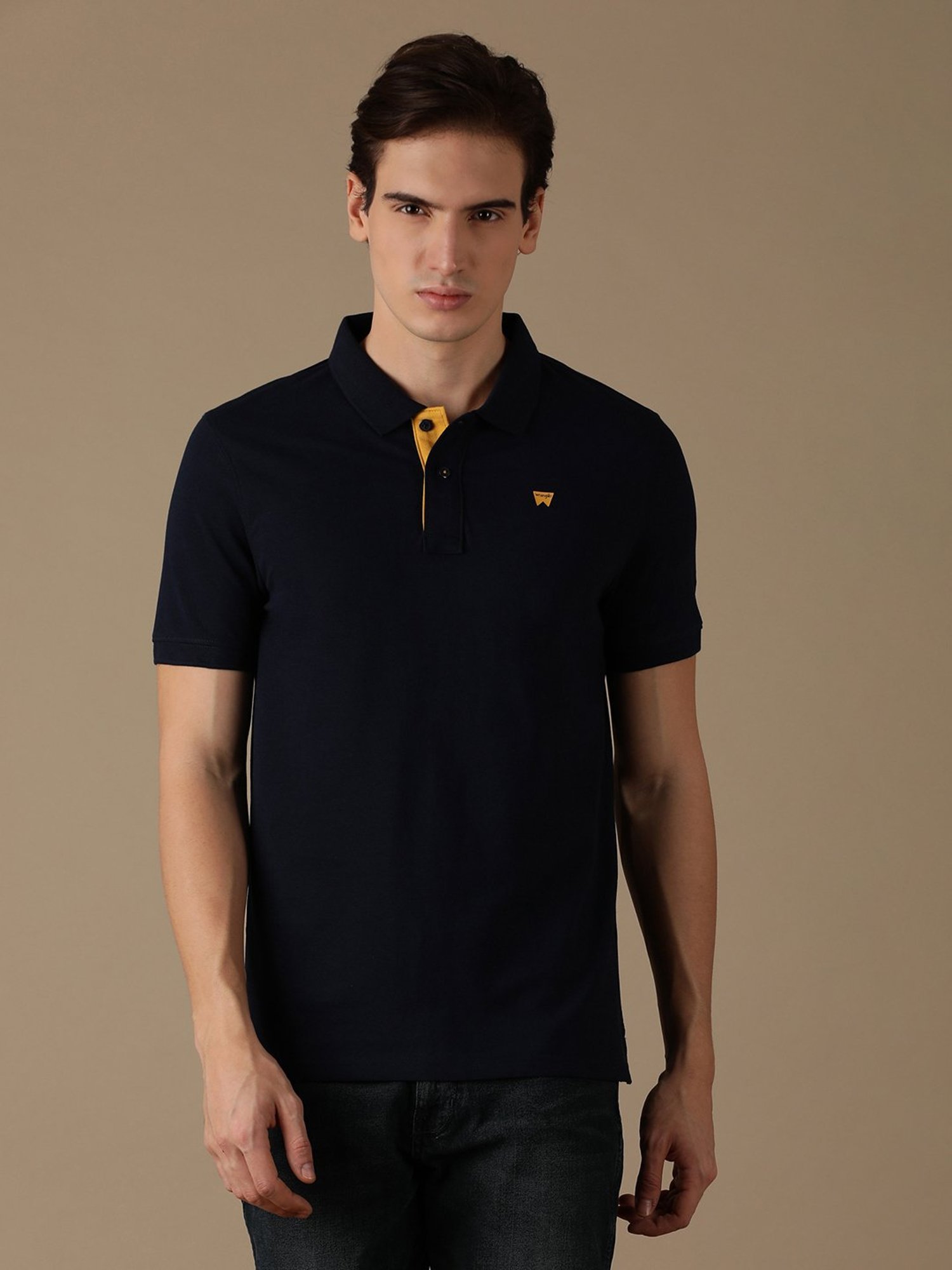 Wrangler Navy Regular Fit Polo T-Shirt