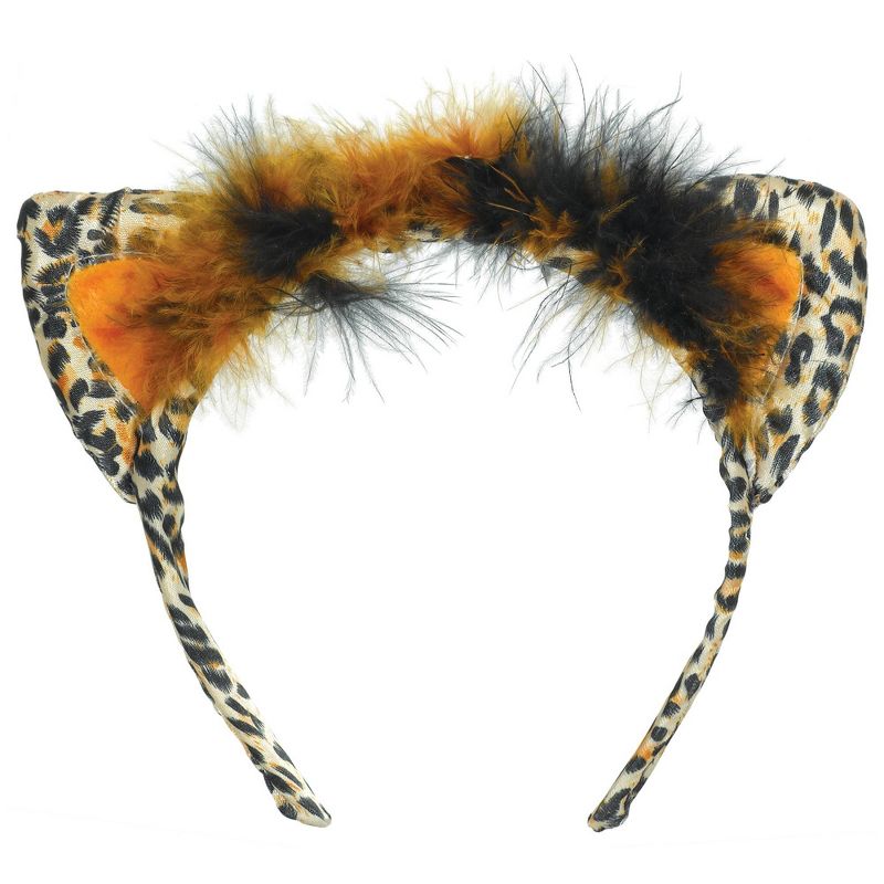 Adult Leopard Cat Ears Headband Accessory Halloween Costume