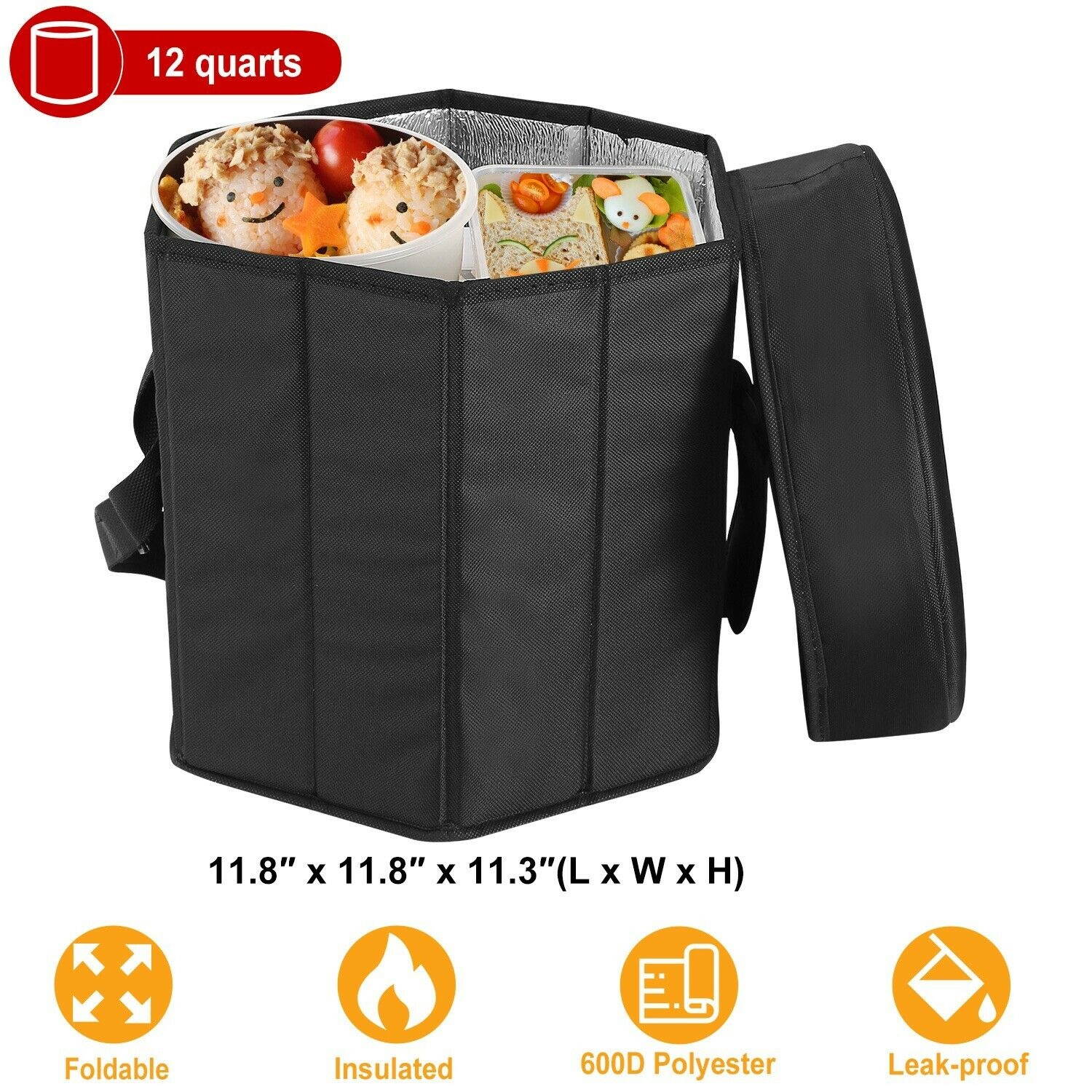 12 Qt Collapsible Soft Sided Insulated Cooler Bag Seat Outdoor Camping Traveling