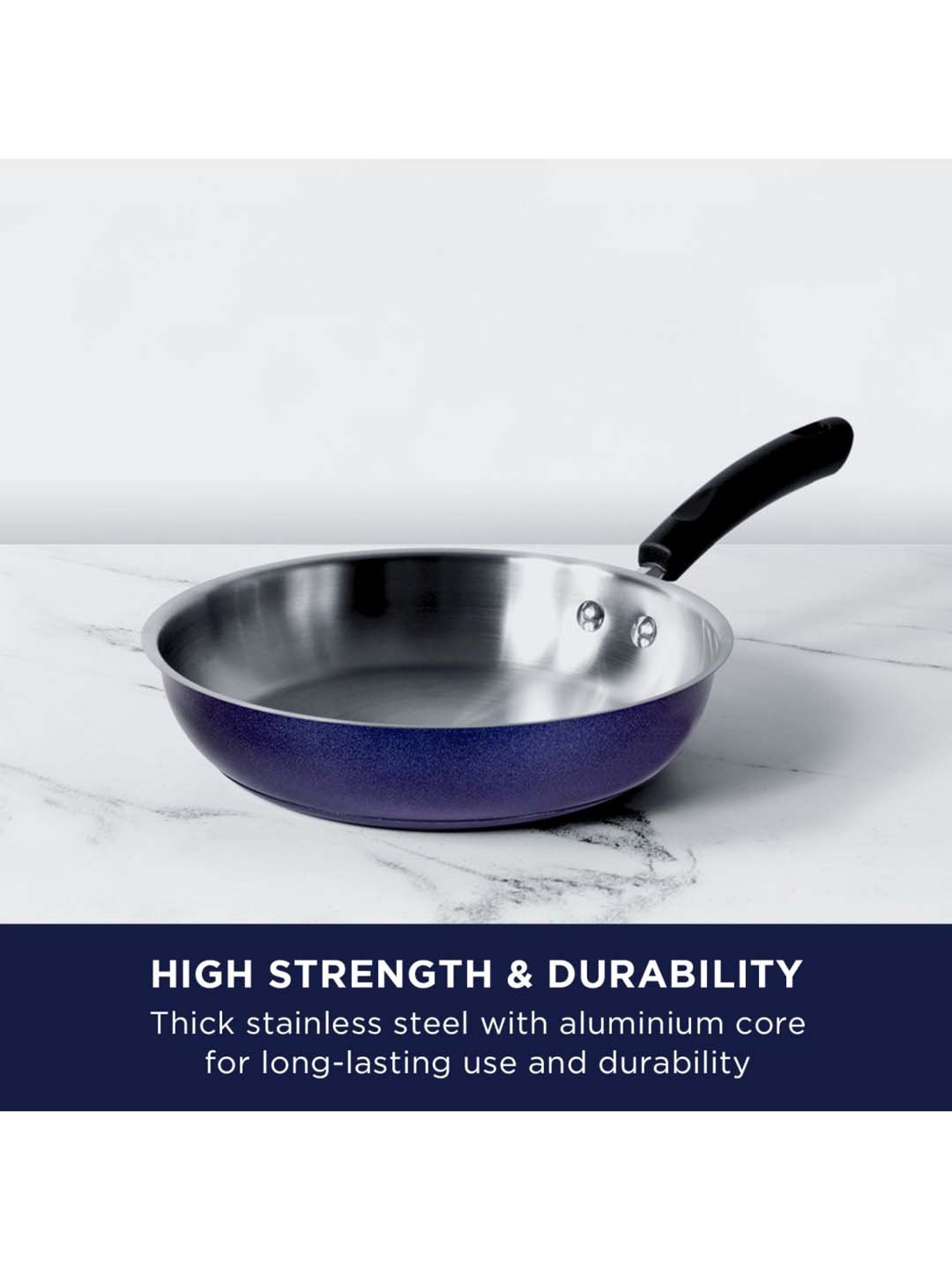 Centennial Nickel Free Stainless Steel Frypan, 28cm