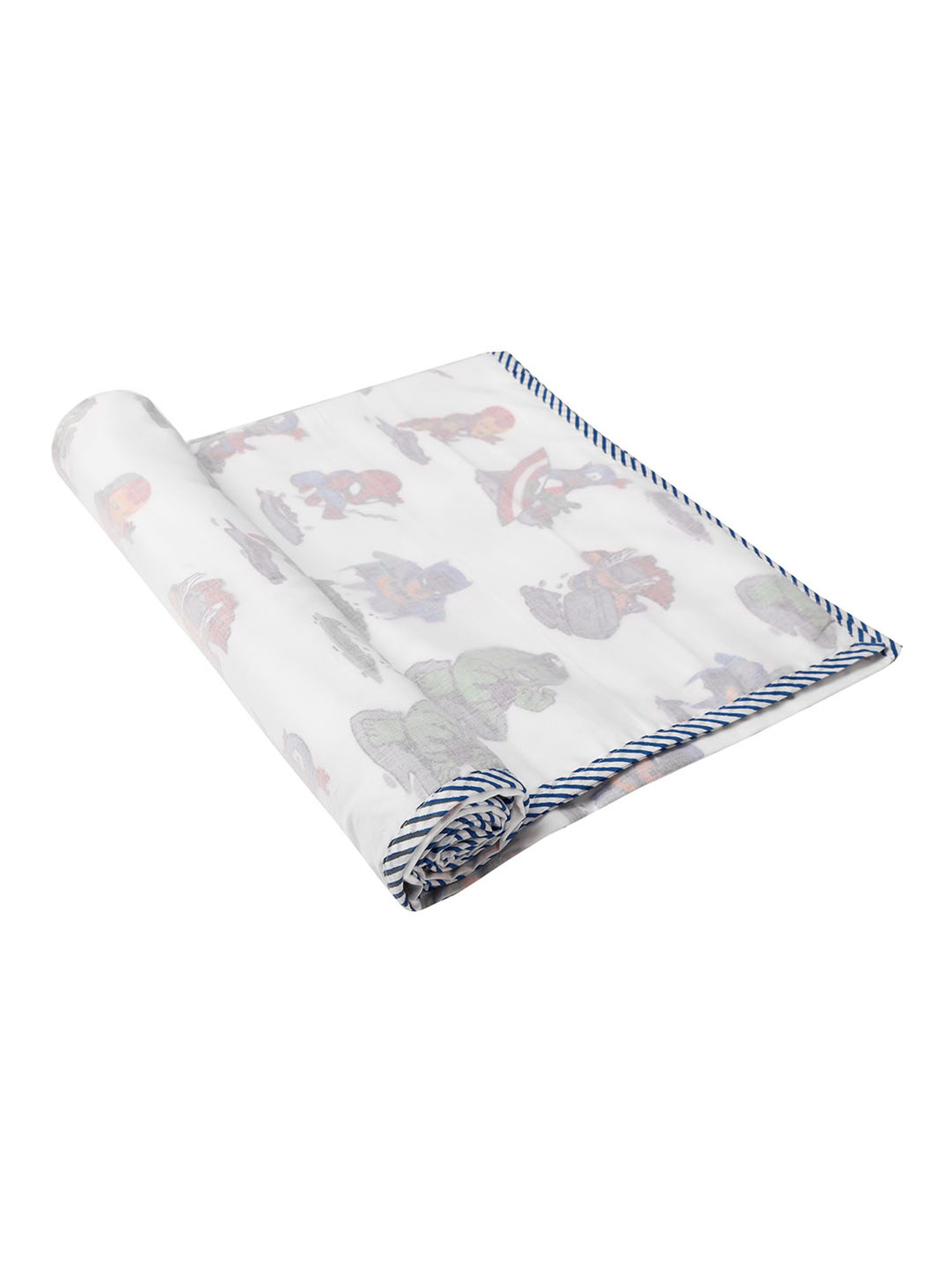 Nigh Nigh Champions White Cotton 70 TC Toddlers Dohar - Set of 1