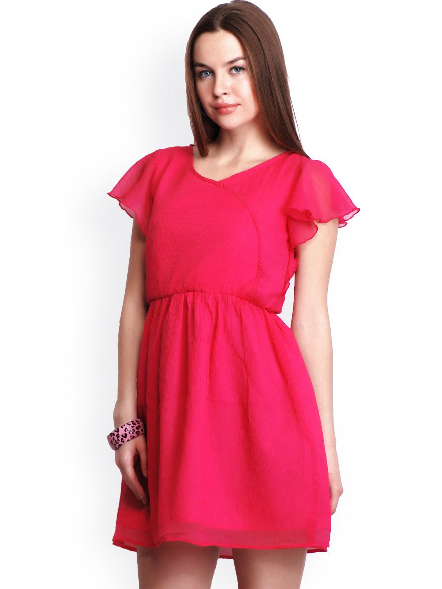 Belle Fille Pink Regular Fit Dress