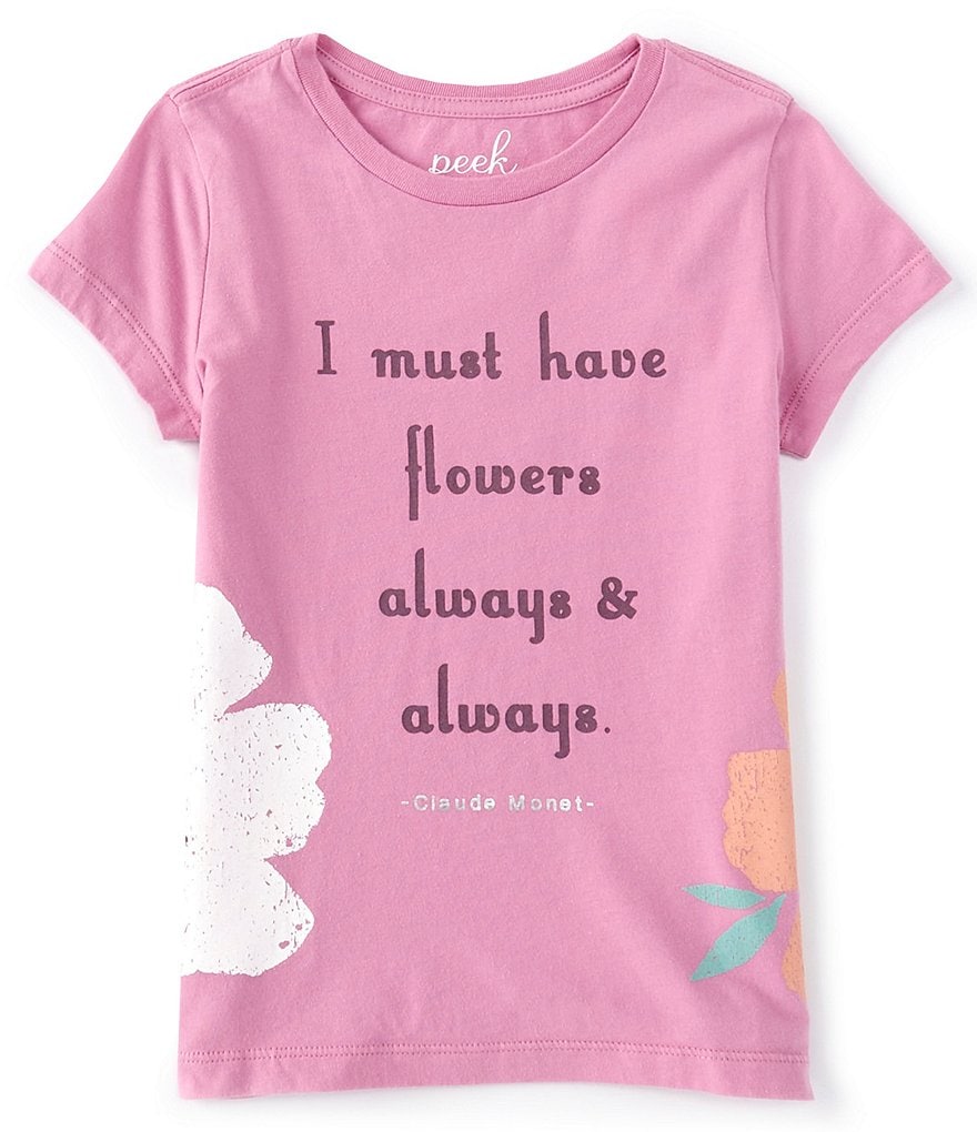 Peek Little/Big Girls 2T-12 Short-Sleeve Flower Graphic Tee