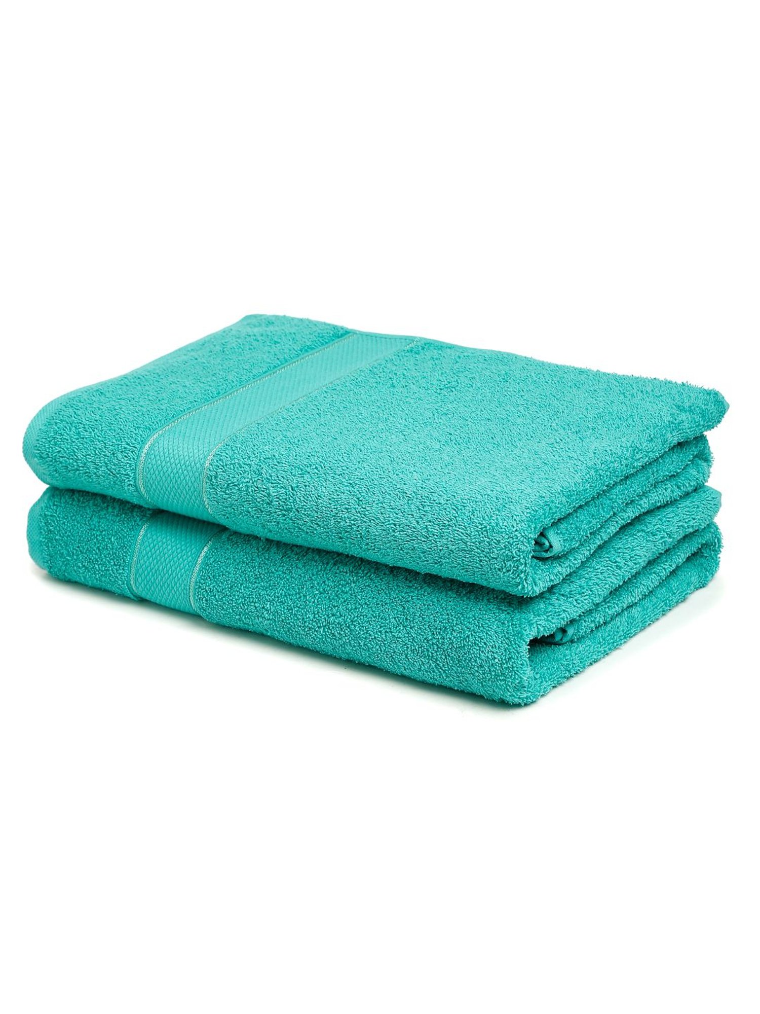 Creeva Sea Green 525 GSM Cotton Bath Towel Set of 2