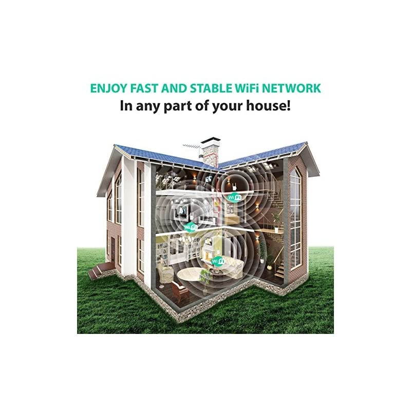 2020] WiFi Extender 300 Mbps with WPS Internet Signal Booster - Wireless Repeater up to 300 Mbps - Range Network Compatible with Alexa - Extends WiFi Coverage to Smart Home Devices