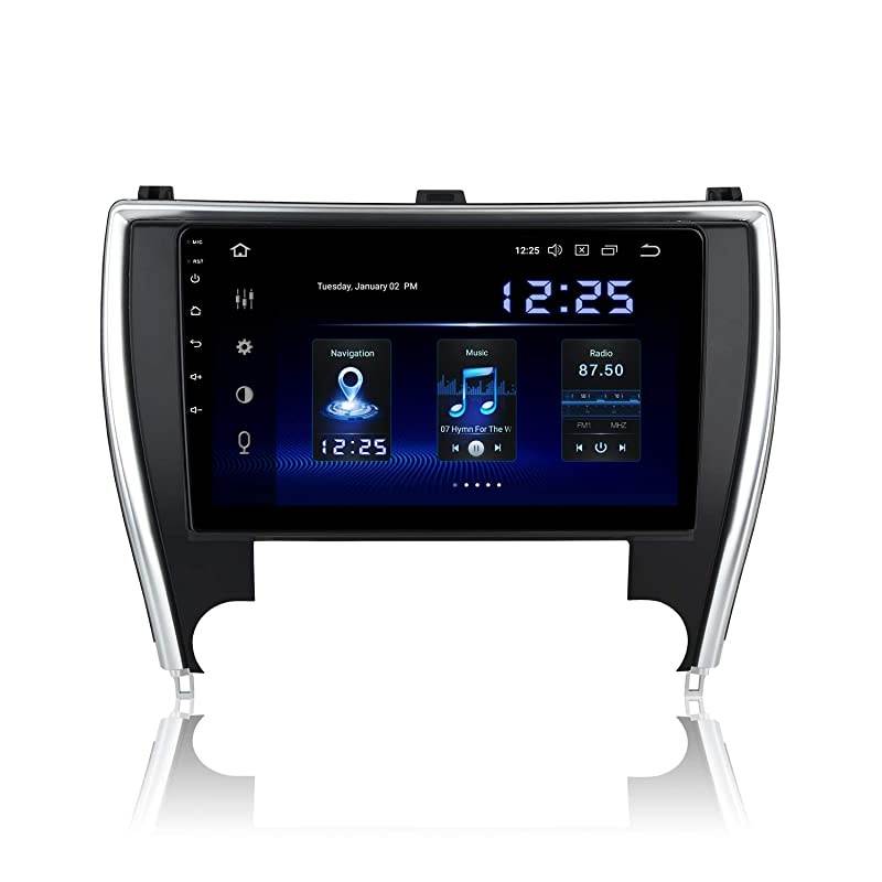 10 inch Large Screen Single Din Android 10.0 Car Stereo for Toyota Camry 2015 2016 2017 Radio with GPS Navigation 4G Ram 64G ROM Built in DSP Dash Kit GPS Meomery Card