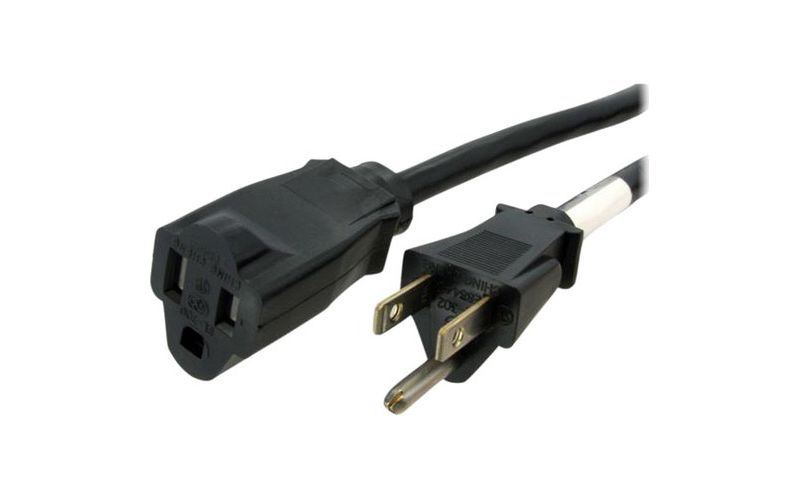 StarTech.com 6 ft 14 AWG Power Cord Extension - NEMA 5-15R to NEMA 5-15P - 6ft - NEMA 5-15P - NEMA 5-15R 125V AC - 15A - Black