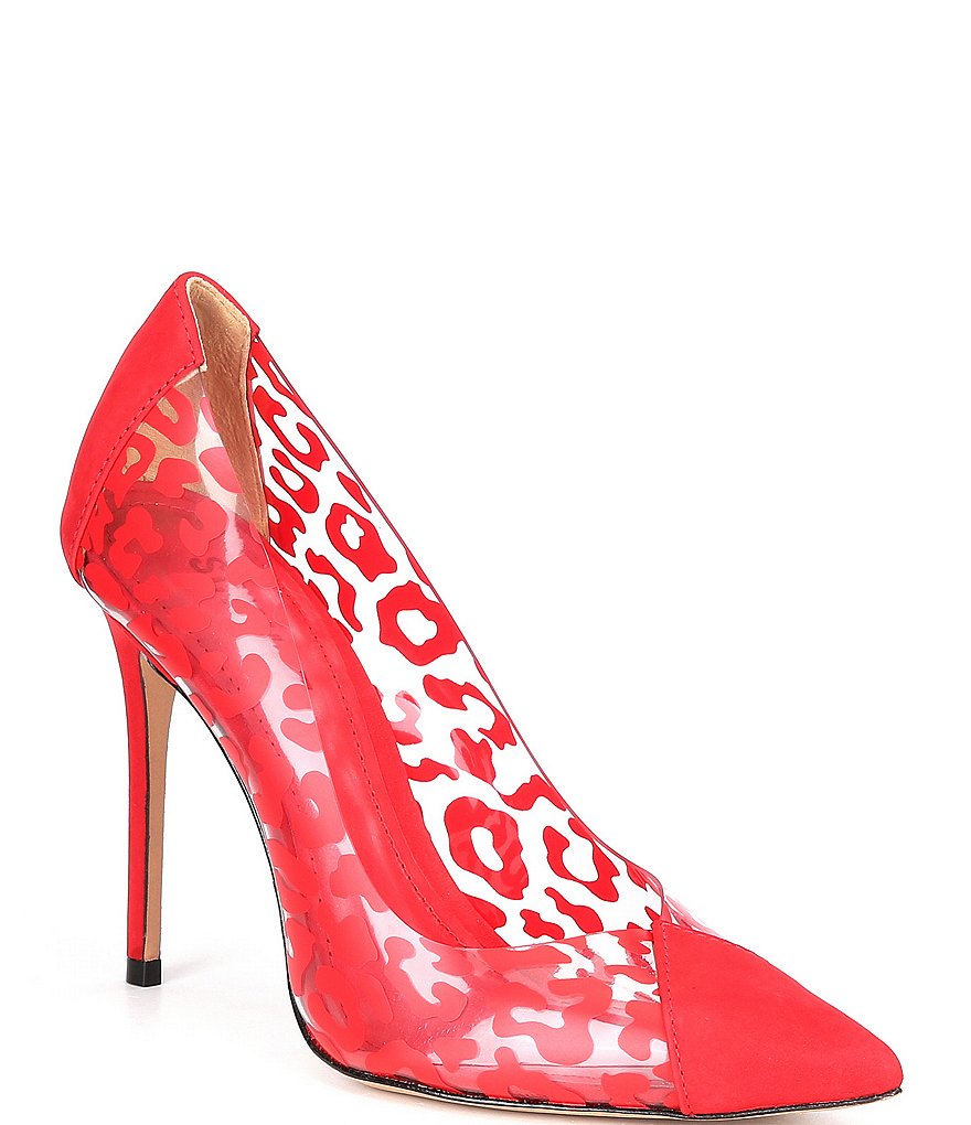 Schutz Cendi Clear Animal Print Pumps