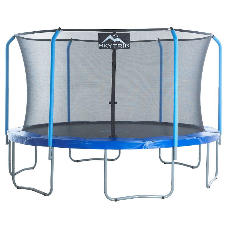 Skytric 13' Trampoline with Top Ring Enclosure System equipped with the "Easy Assemble Feature"