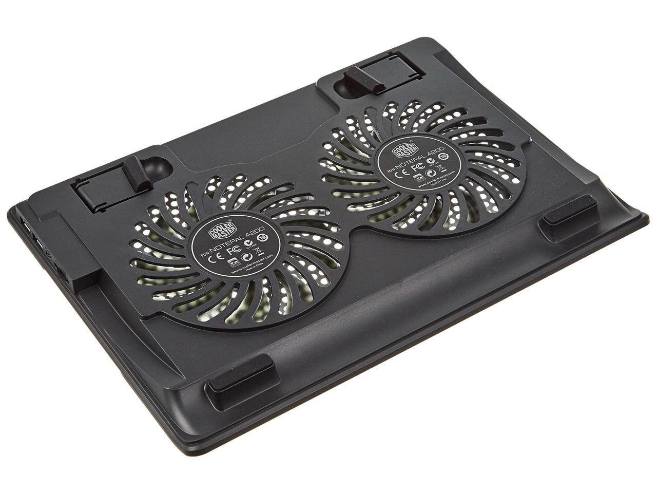 Cooler Master R9-NBC-A2HS-GP NotePal A200 - Ultra Slim Laptop Cooling Pad with Dual 140 mm Fans and Aluminum Surface