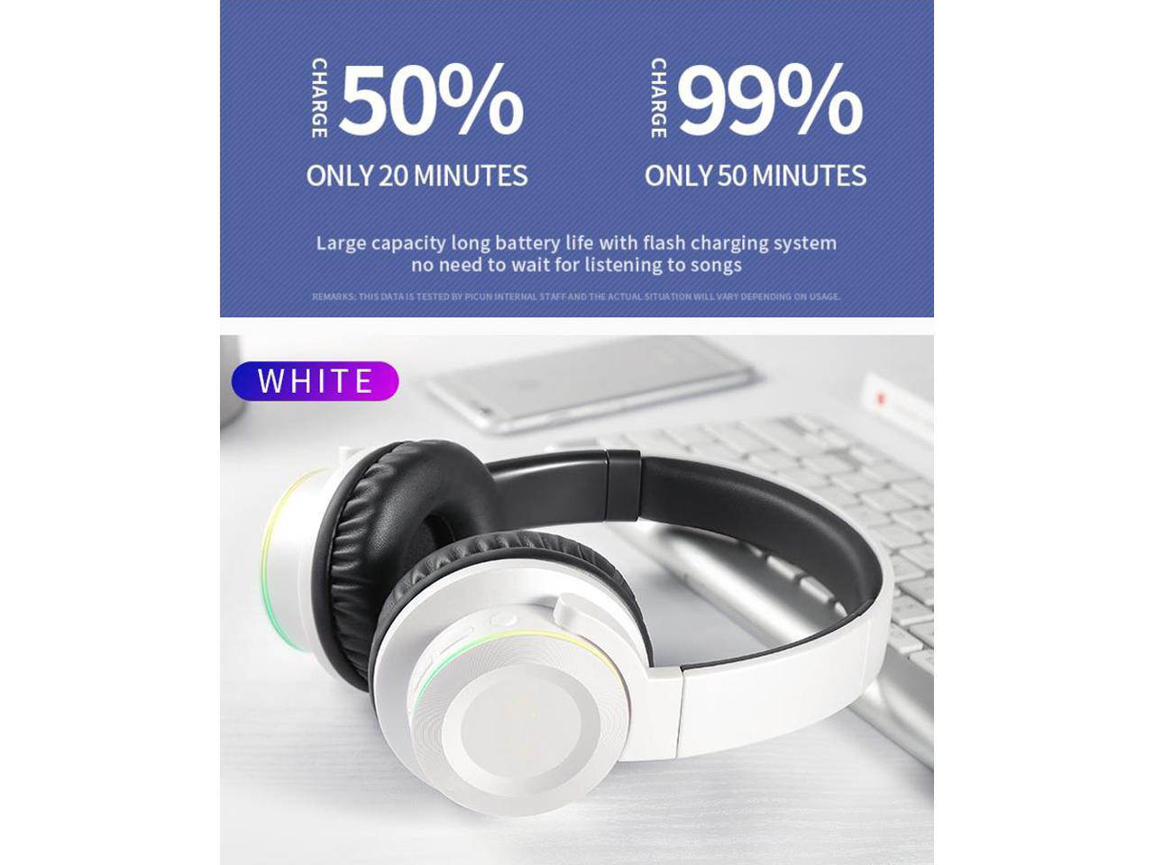 Wireless Bluetooth Headphones with Mic,Touch Control Over Ear Deep Bass Foldable Headset for Travel, Home Office,40H Playtime